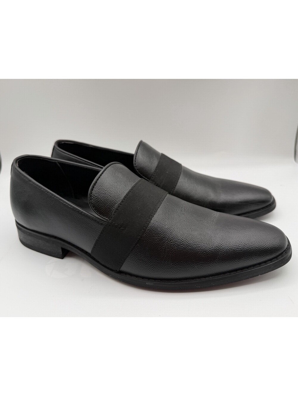 Calvin Klein Rian Bernard Men’s 8.5 Dimpled Leather Loafer Slip On Dress Shoe